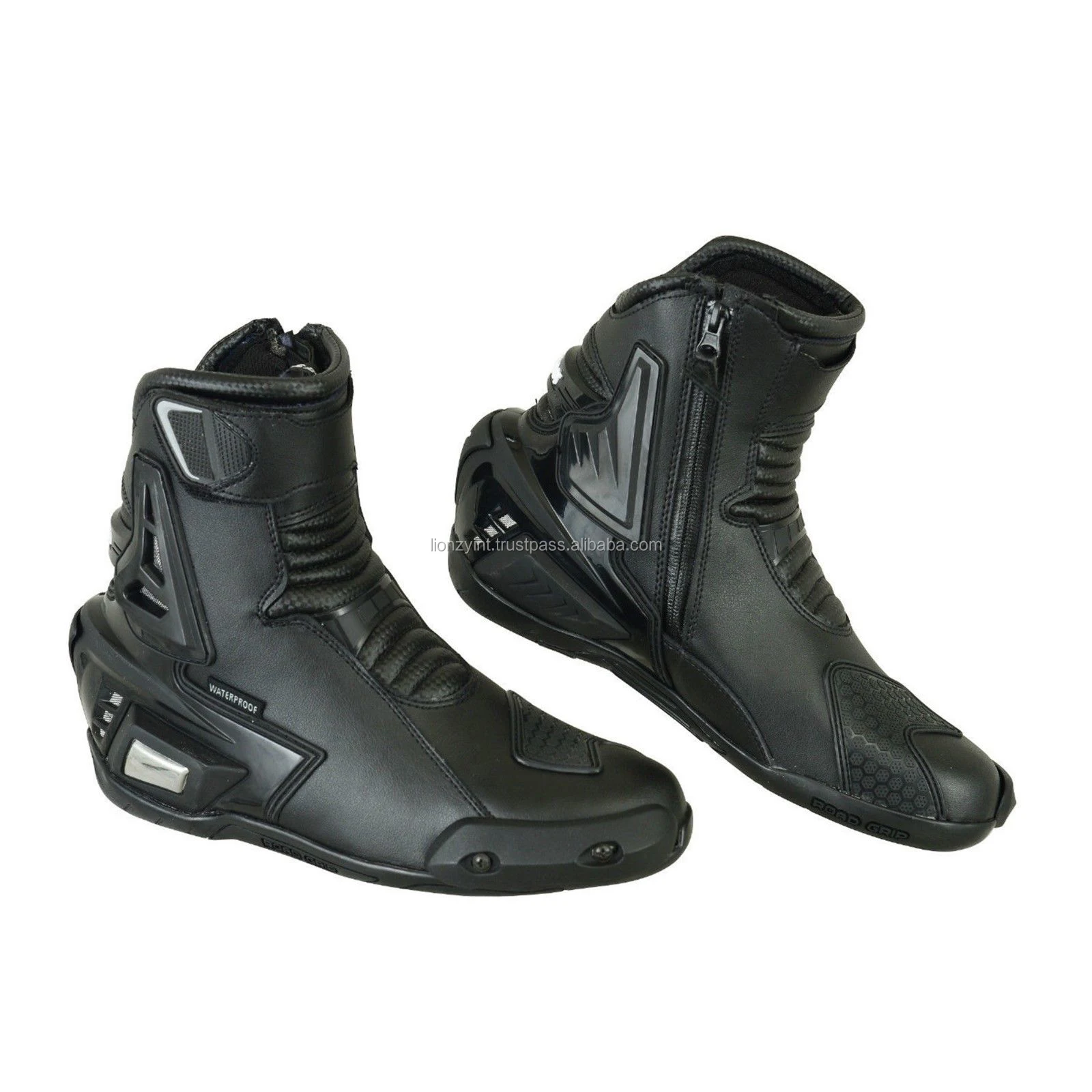 Motorcycle Boots Genuine Leather Waterproof Racing Shoes Street Rider Ankle Boot Motorbike Cruiser Touring Riding Shoes