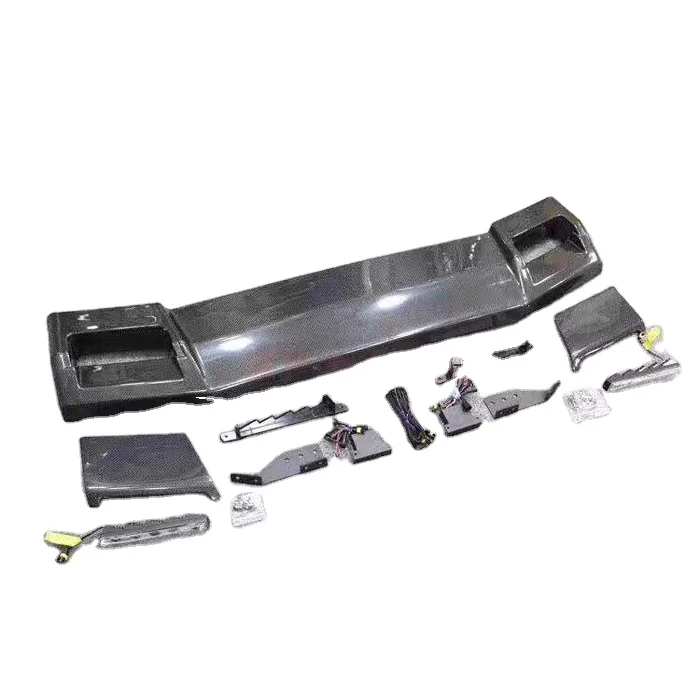 Cheap price G Class G500 G550 Carbon pp/carbon Fiber front Roof Wing Spoiler with Lamp for G55 G65 G469 G63 AMG