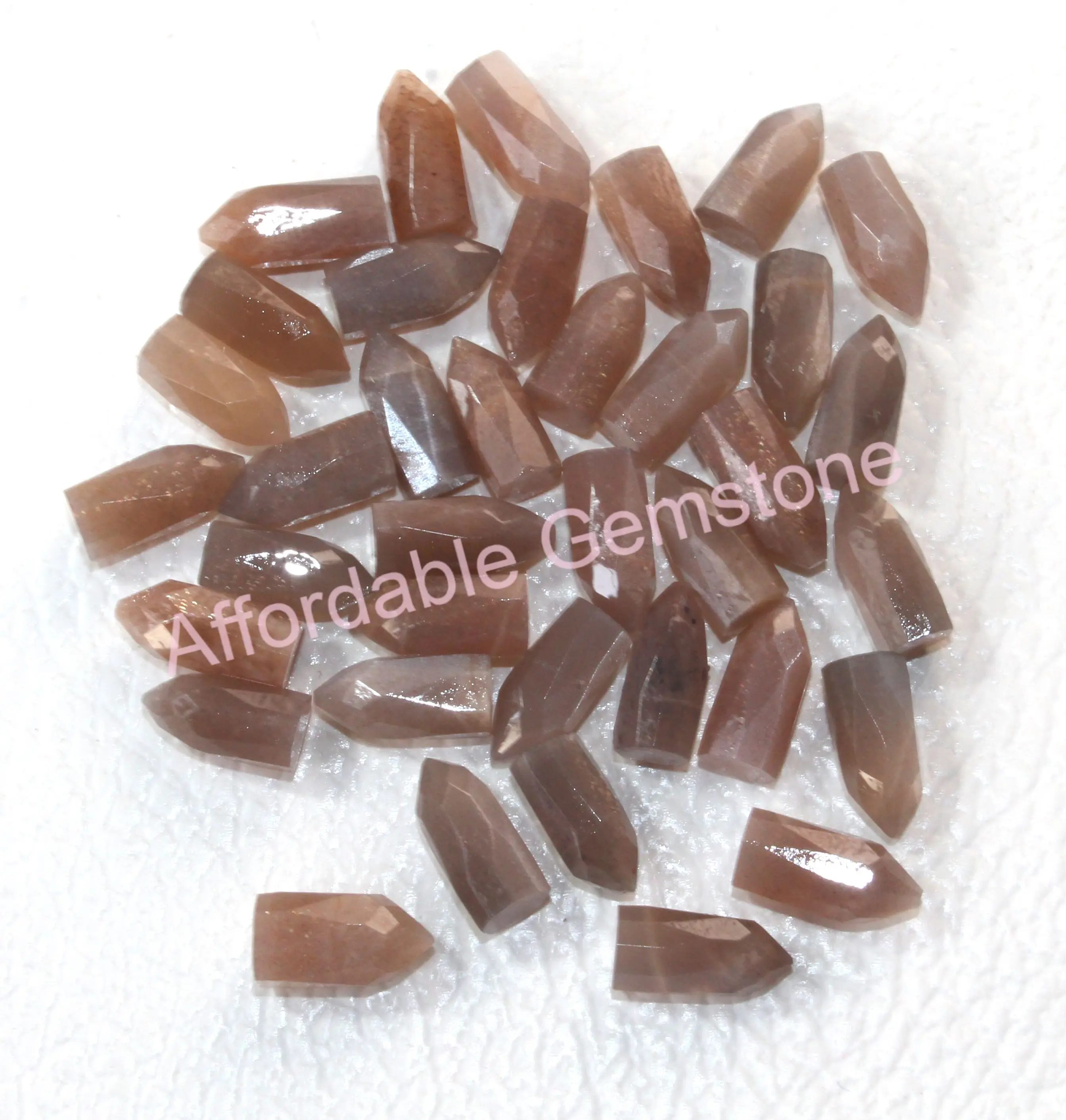 Натуральный карандаш в форме шоколада камни лунного камня сверху просверленные драгоценные ограненные изготовление ювелирных изделий драгоценный камень высокого качества