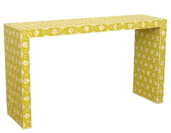 Latest Bone Inlay Console Table Yellow Color Bone Inlay Console Table By United Trade World