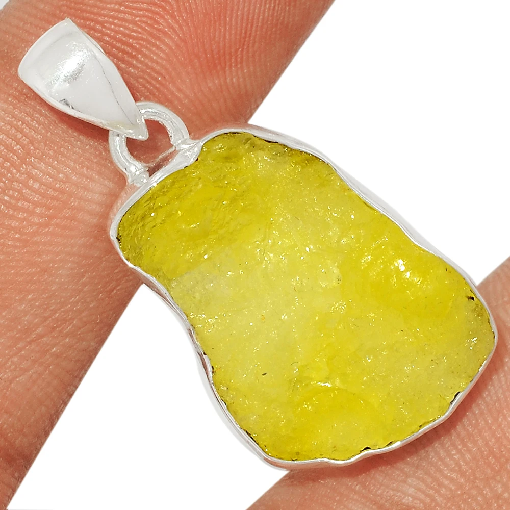 Высококачественные жемчужно-желтые подвески с кристаллом Brucite серебряное ожерелье по хорошей цене