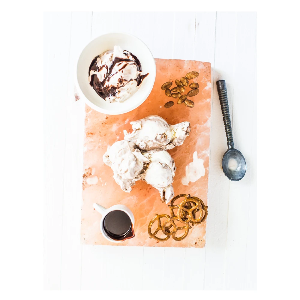 Custom Top Quality Himalayan Natural Crystal Rock Salt Tiles Plates Slabs Block For BBQ Barbecue Cooking Tiles