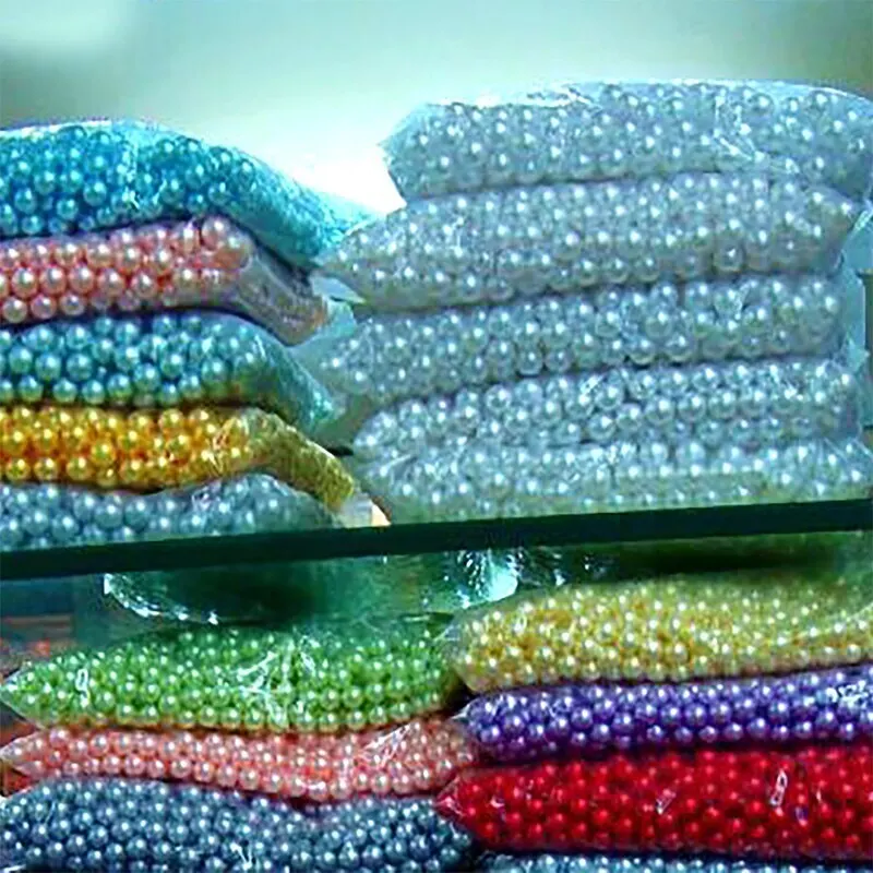 
Wholesale 5000pcs 6mm Colorful ABS Pearls Round Beads With Holes Sew on DIY Bracelet Jewelry Making 