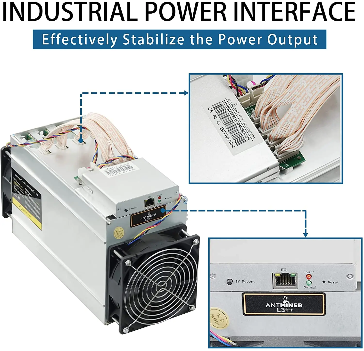 AntMiner L3+ ~504MH/s @ 1.6W/MH ASIC Litecoin Miner With Power Supply Included Ready To Ship Now