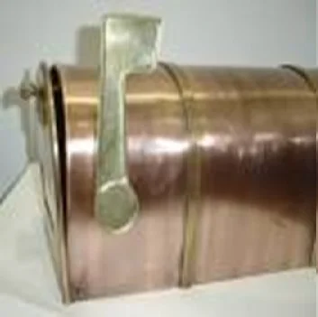 
Mailbox With Two Brass Line and Flag 