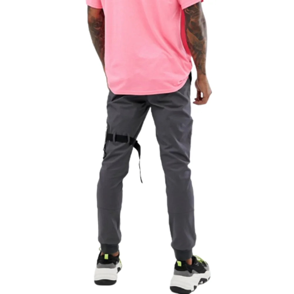 
Новинка, Мужская модная одежда, серые повседневные штаны и брюки, мужские брюки с двумя карманами, стильные брюки и брюки 