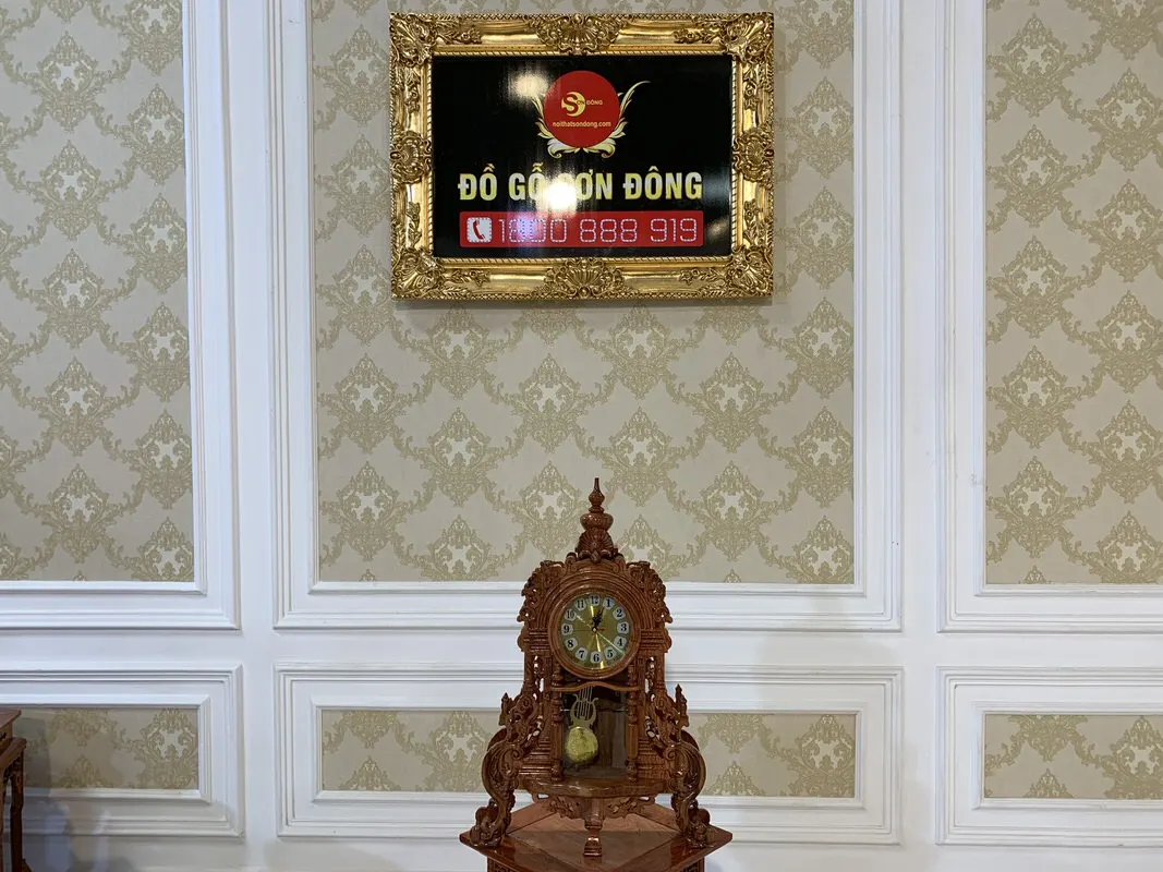 Padouk wooden tower clock