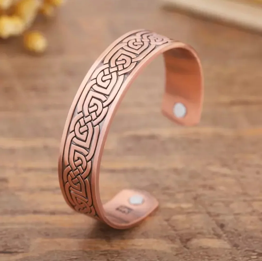 Best Selling Open Twist Arthritis Copper Magnetic Therapy Red Copper Magnetic Bracelet