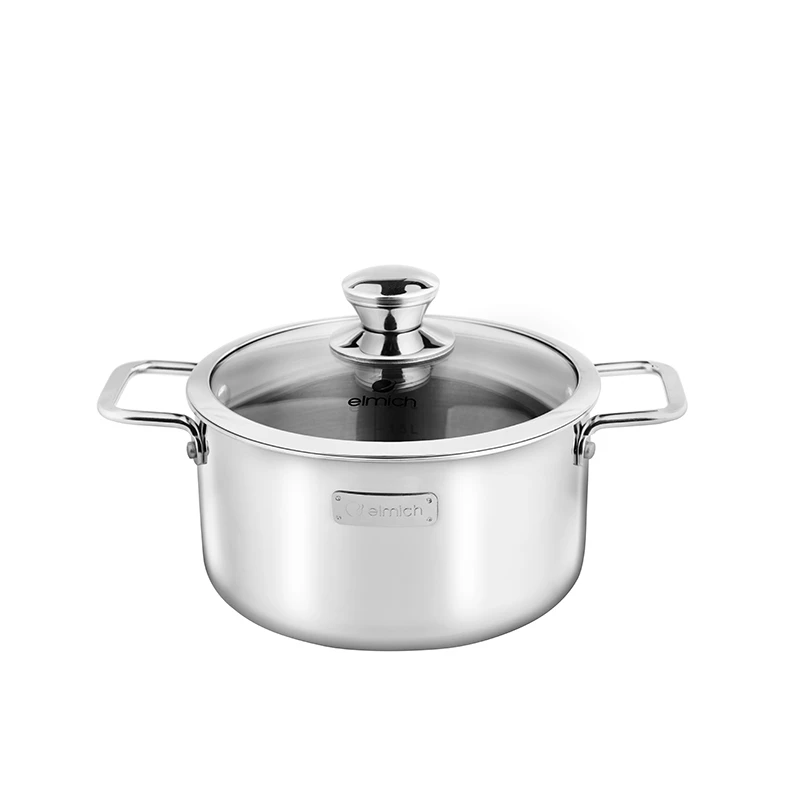 Made in Vietnam cheap Solid Stainless steel pot set Elmich Trimax ECO EL-8000 size 16-18-22cm