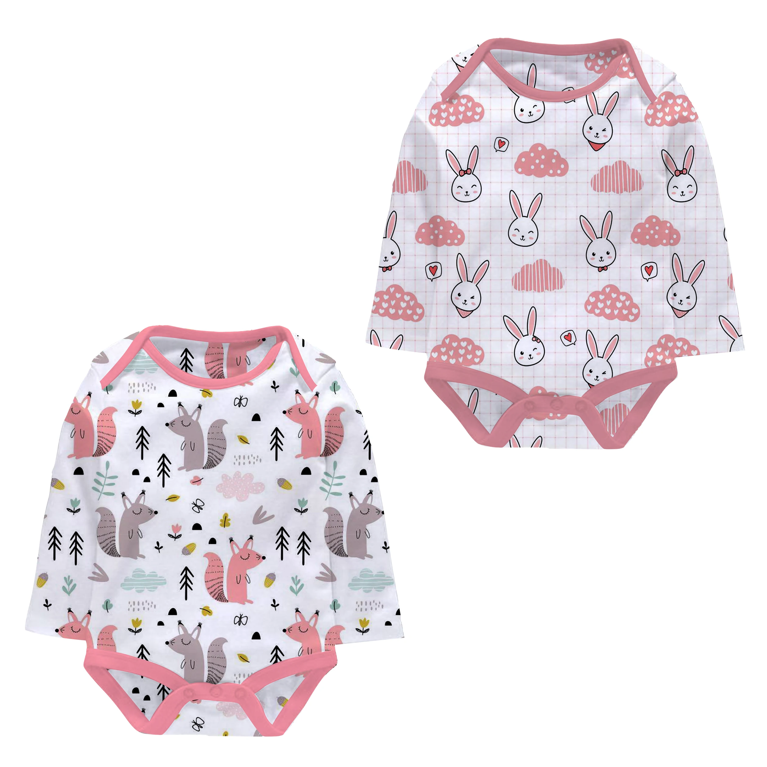 Hgh on Demand New Born Baby Unisex Rompers for Cute Little One with Custom Printed Design Cloth Baby Rompers for Export