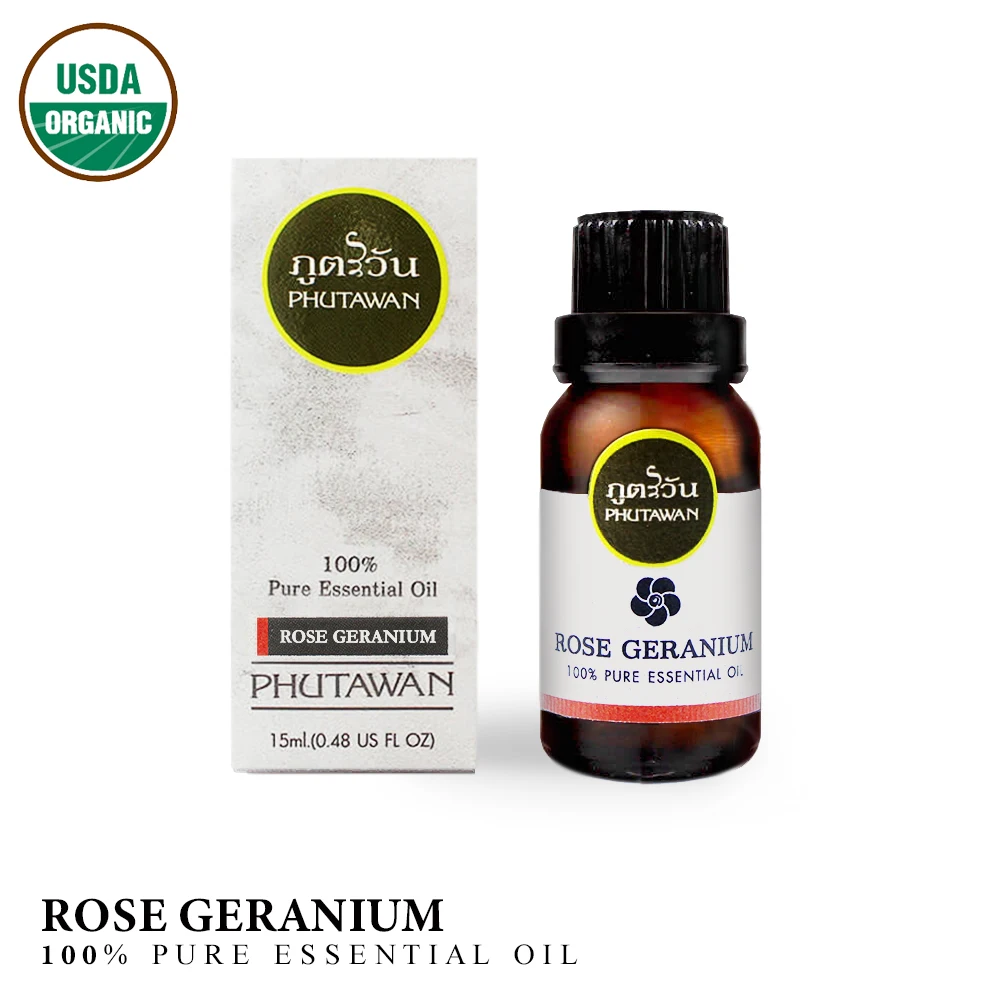 Высококачественное органическое 100% чистое эфирное масло 15 мл, Ароматизированная розовая Герань из Таиланда, оптовая продажа