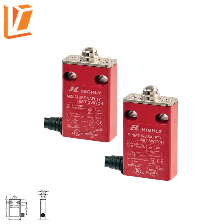 EFM-V-3-32 Roller plunger type TUV RoHS CE door elevator Safety limit switch