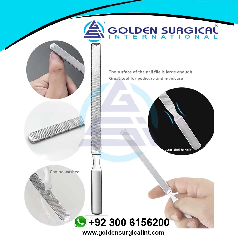 Пилочка для ногтей из нержавеющей стали 4 стороны 7 дюймов Длина металл cо шлифовальными буферными резцами ногти Маникюр Файлы салона дома