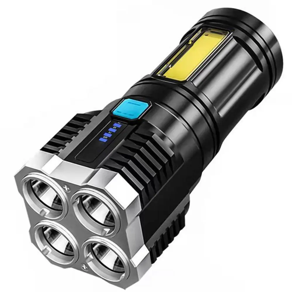 Новинка яркий светодиодный фонарик с 4 лампами зарядка через USB