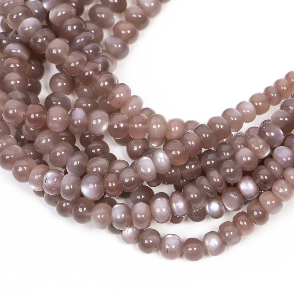 4-8 мм шоколад лунного камня из желтого золота гладкой камушки-бусинки Rondelle, драгоценным камнем круглой формы бусины оптовая цена шоколад лунный камень бисер