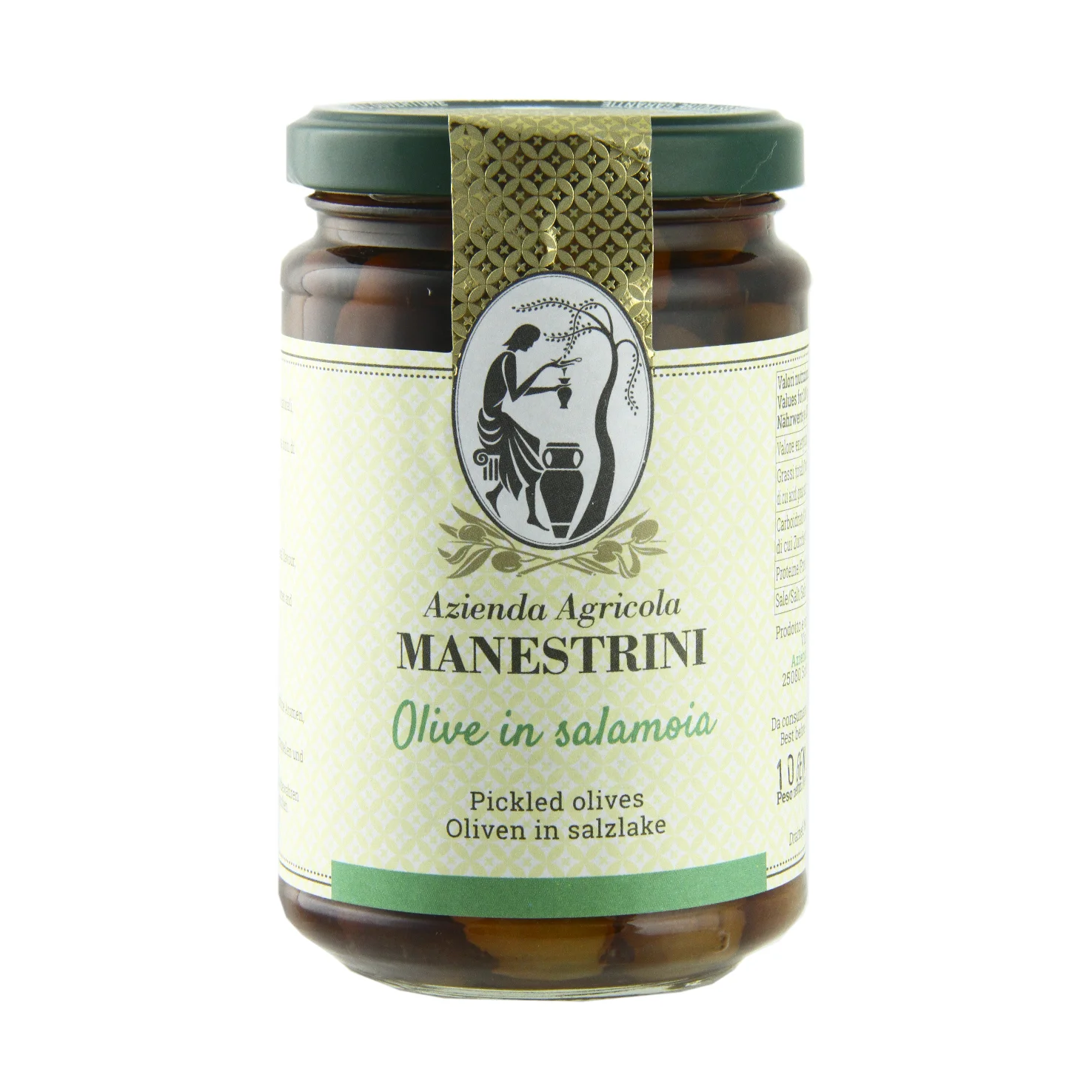 Top Quality Pickled Italian Black Olives 280gr Glass Jar - Italian Best Quality Food