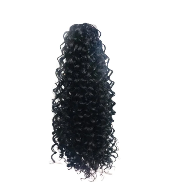Wholesale Afro kinky curly drawstring Ponytail hair extension for black women,raw virgin natural color remy human Hair
