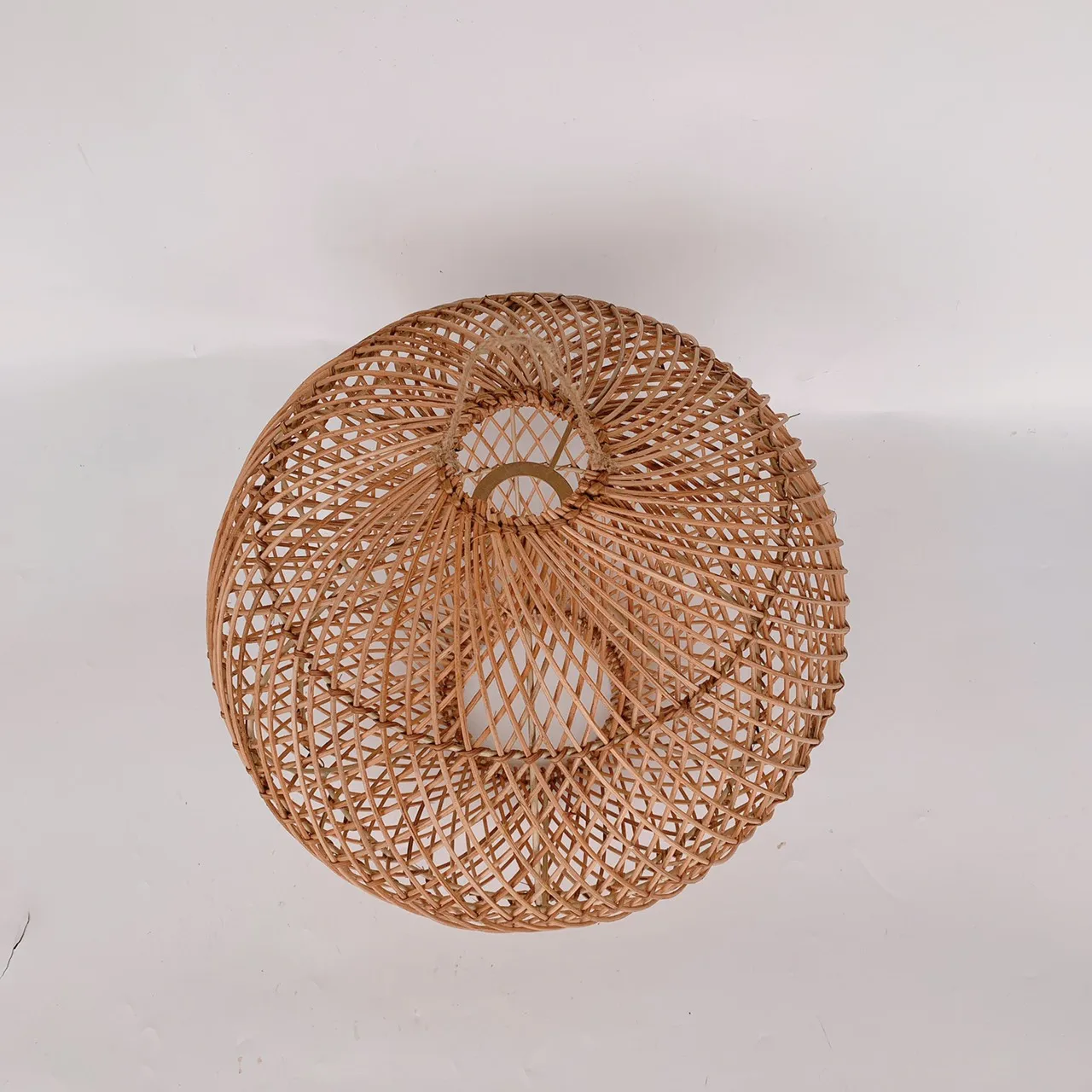 Craftsman Rattan Lampshade Hanging Round Lampshades Natural from Vietnam Lighting and Circuitry Design Natural Color/ Black 200