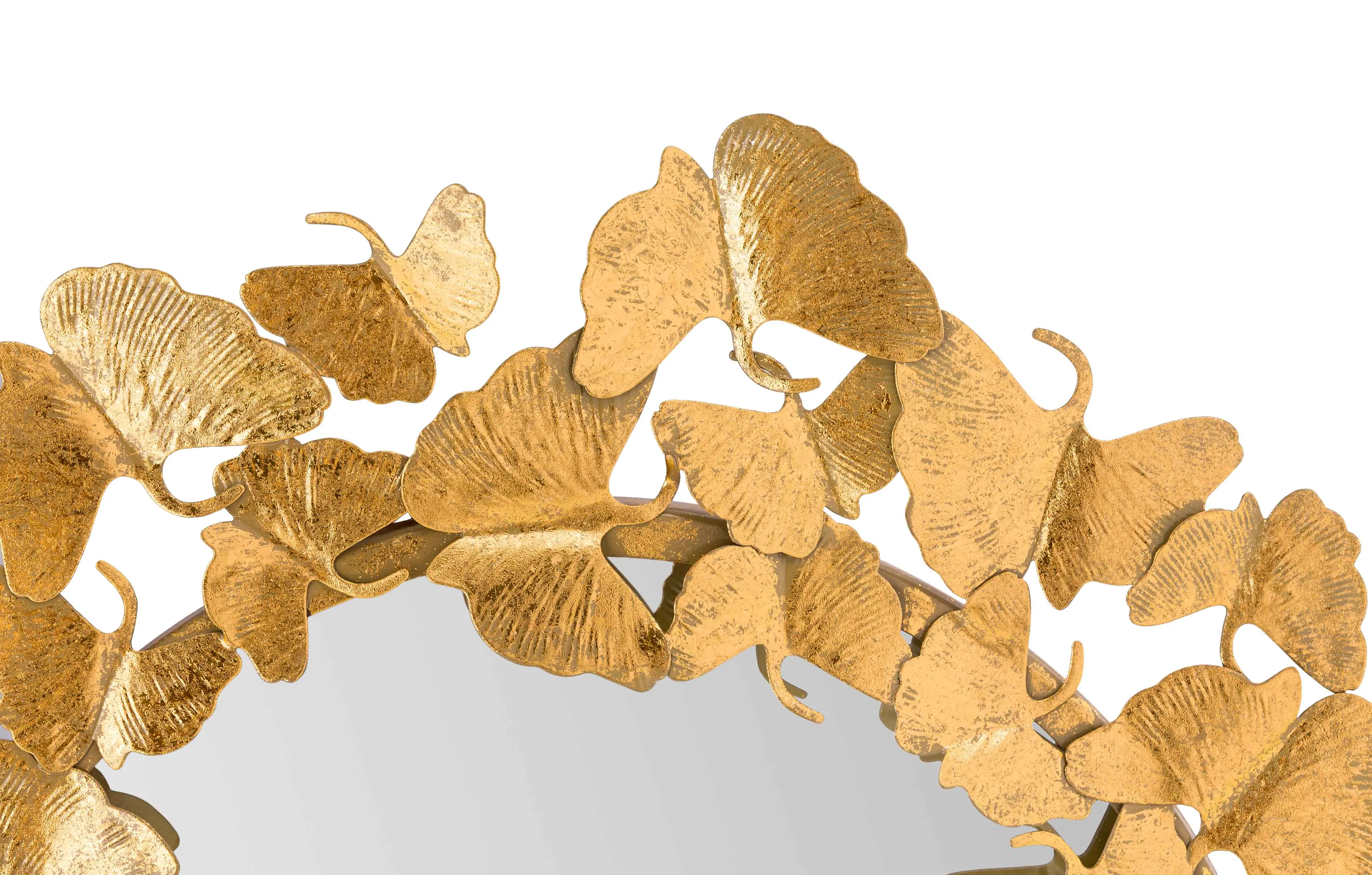 Iron Gold Butterfly Mirror Metal Butterfly Wall Decorative Mirror Butterfly Accent Mirror