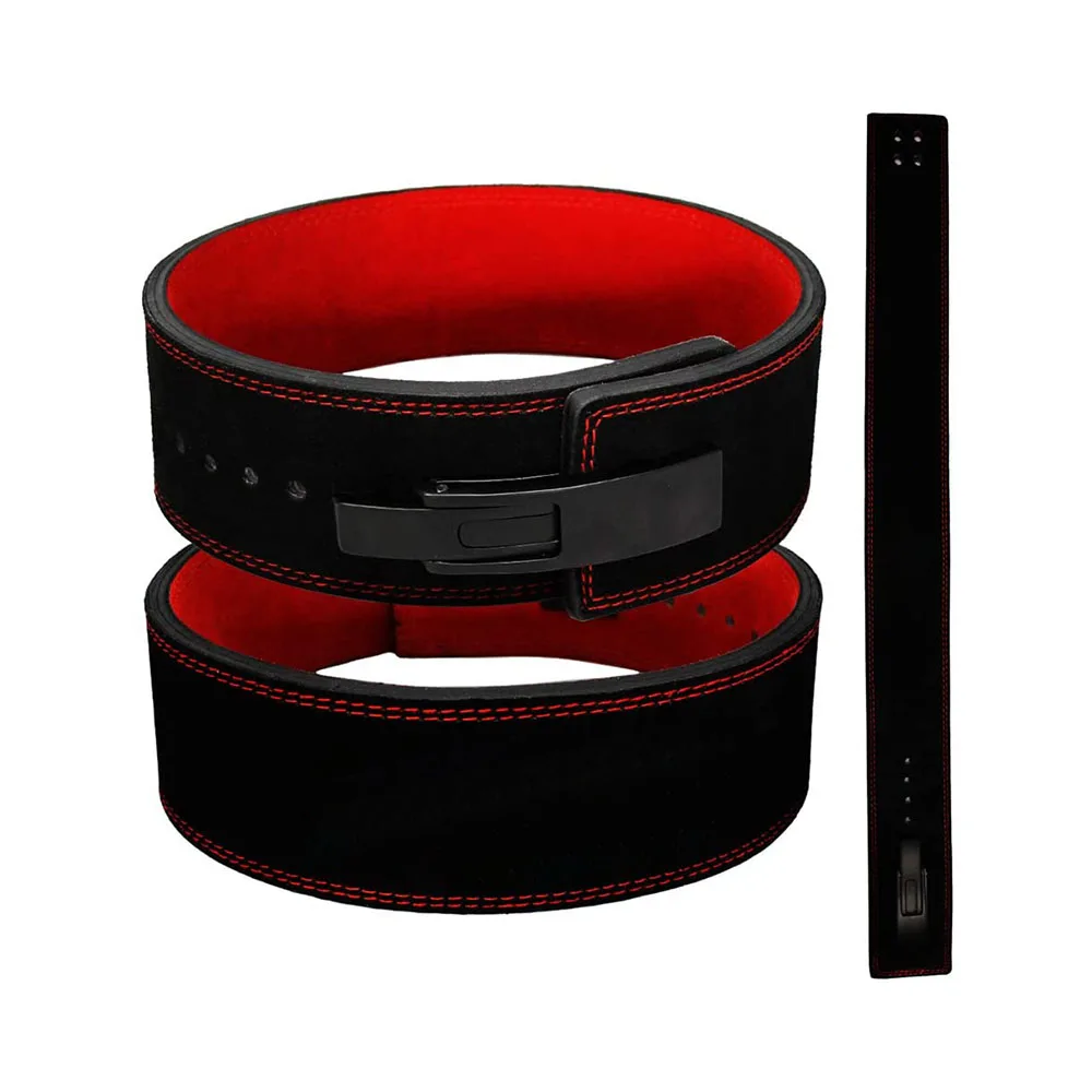 Fitness Safety Adjustable Gym Weight Lifting Belt / Gym Power Lifting Lever Lifting Genuine Leather Weight Lifting Lever Belt