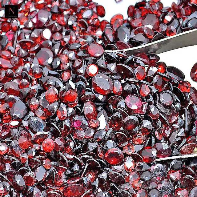 Genuine Garnet Natural Mix Shape Faceted Loose Gemstone 0.50-3 Ct for Making Jewelry Wholesale