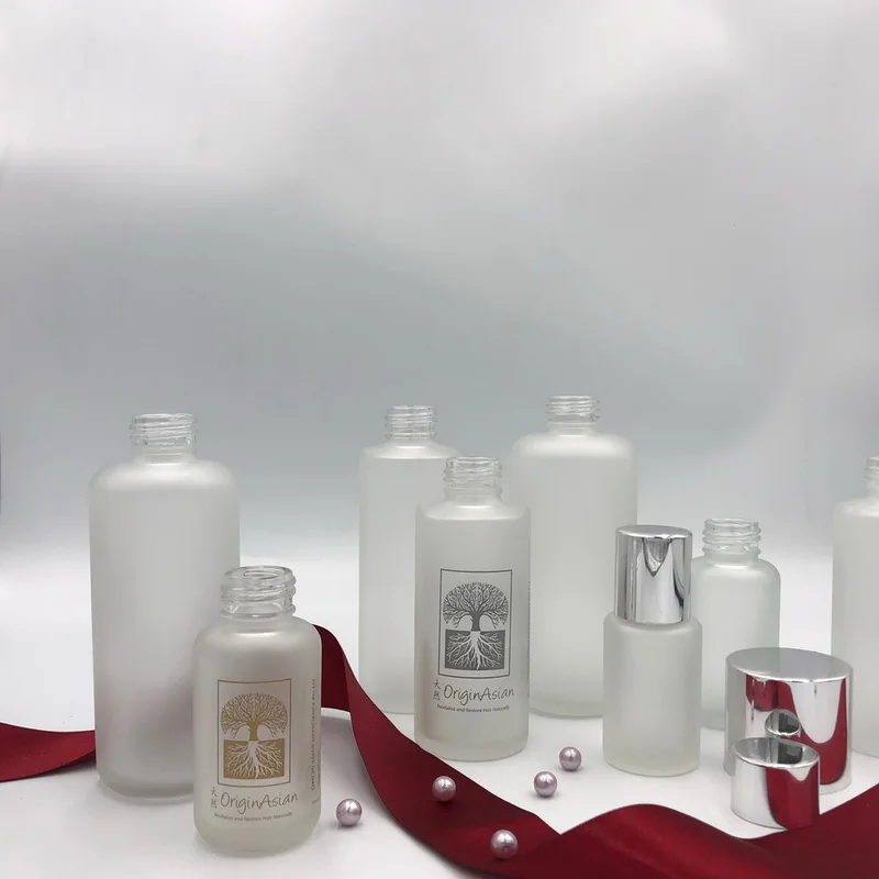 Cosmetic packaging frost glass spray lotion bottle