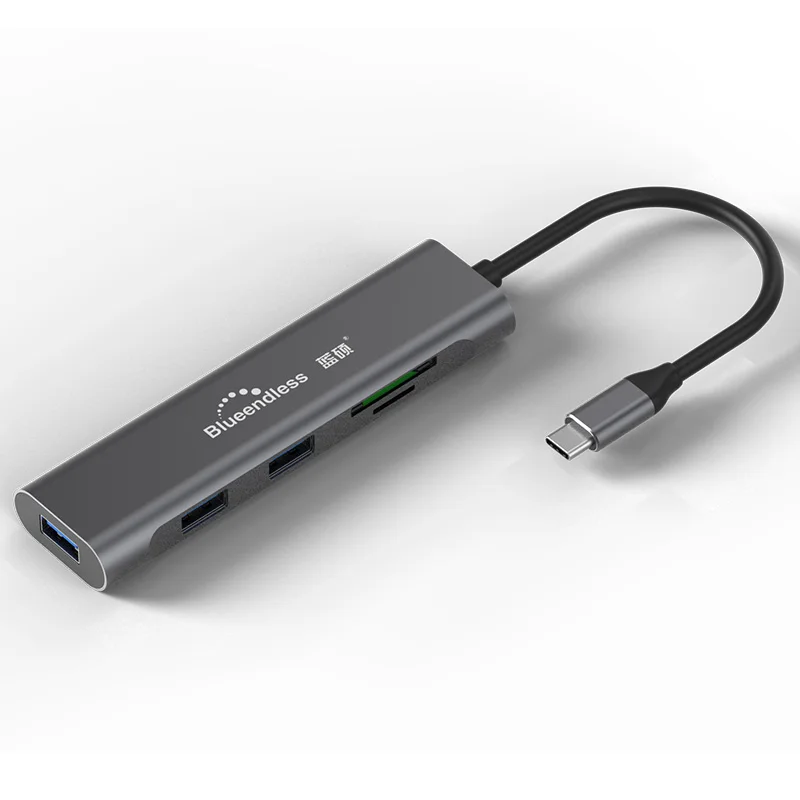  Алюминиевый 5-разъемное зарядное usb-устройство для usb-концентратора типа C Usb 3 0 док-станция с высокой скоростью тонкий 5 в 1 взаимный обмен данными между компьютером и периферийными устройствами