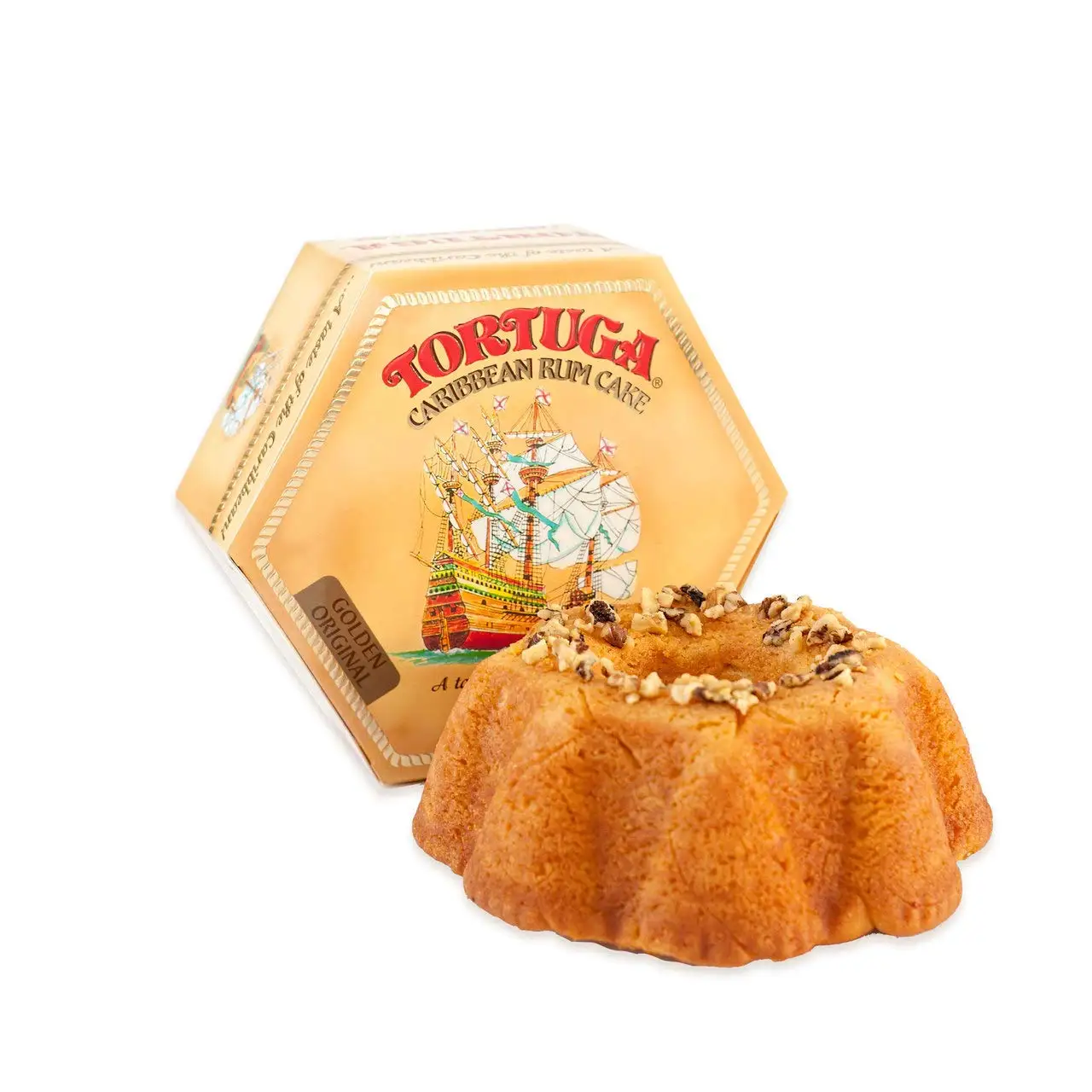
TORTUGA Caribbean ORIGINAL Rum Cake with WALNUTS - 16 oz Rum Cake - The Perfect Premium Gourmet Gift for Gift Baskets Giveaways 