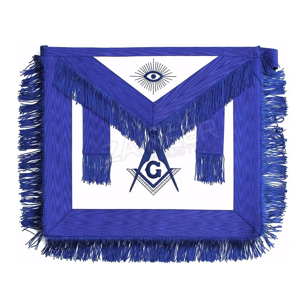 Promotional Masonic Apron Silver Machine Embroidery Freemason Custom Color Apron