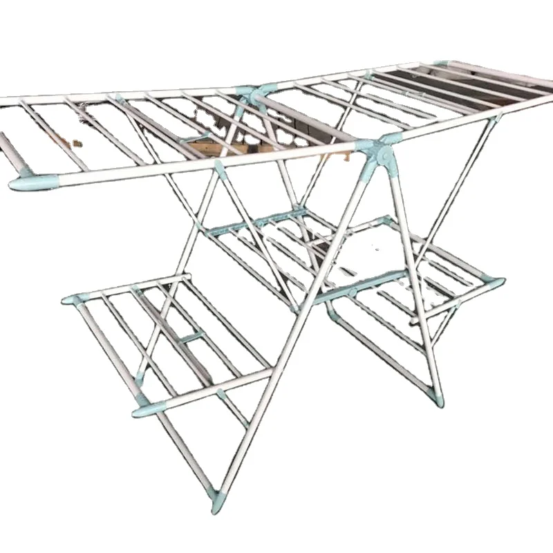 Double Folding Drying Rack Clothes Hanger Organizer Plastic Travel OEM Welcomed