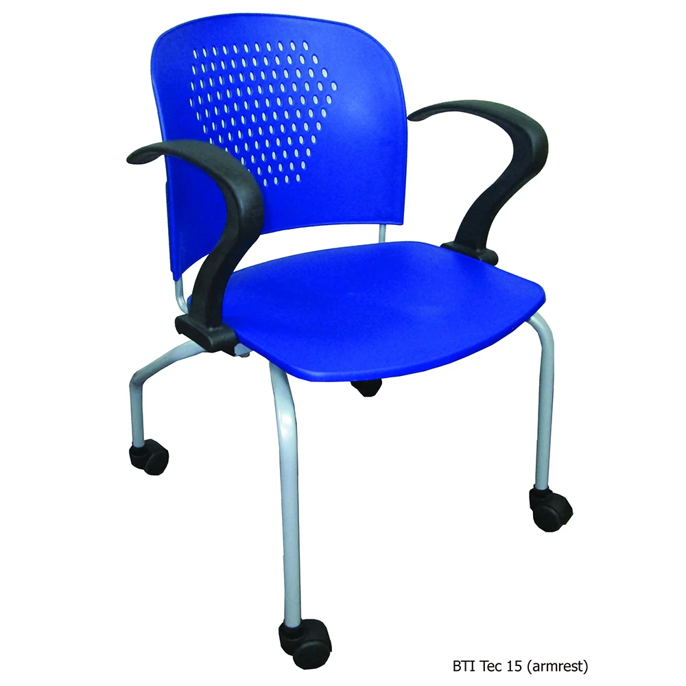  Lecture Stadium Auditorium Chair TEC 15 B - Armrest Long Lasting Solid Strong Moulded Metal Pedestal