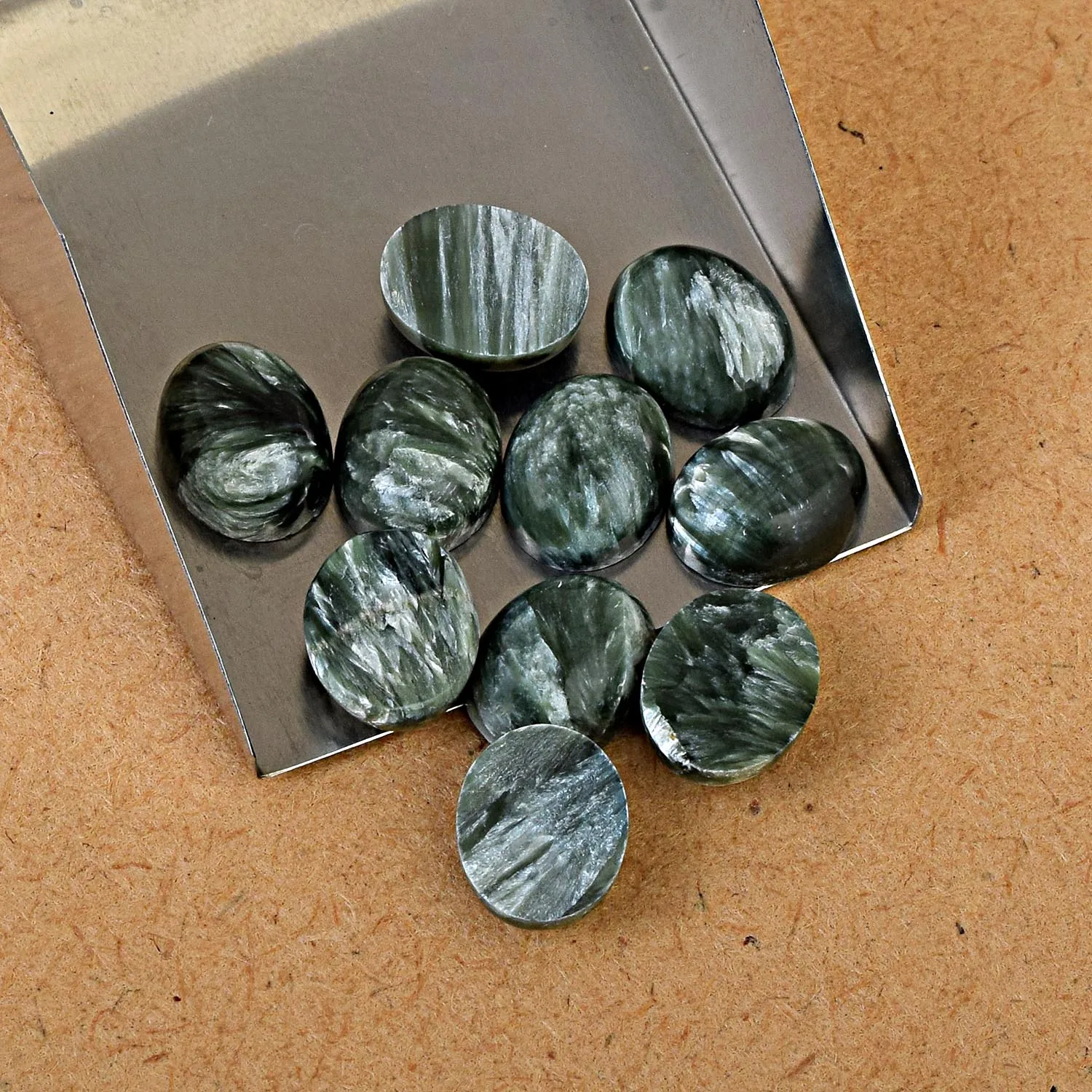 5X3 MM Real Seraphine Natural Stone Loose Cabochon Cutting Oval Shaped Loose Gemstone Fine Jewelry Making Accessories