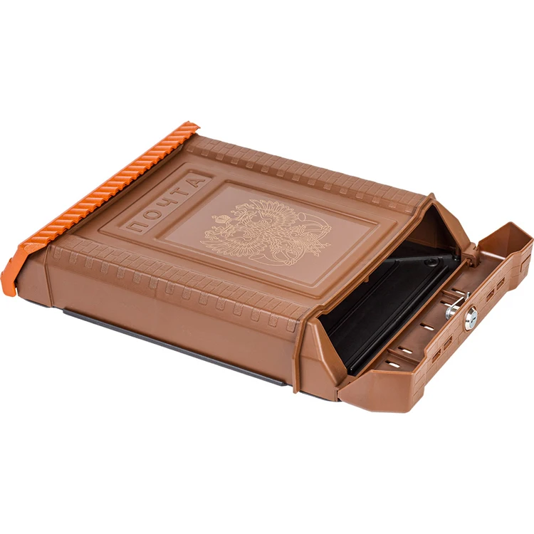 
Reliable plastic outdoor mailbox with a lock bright color, plastic mailbox 