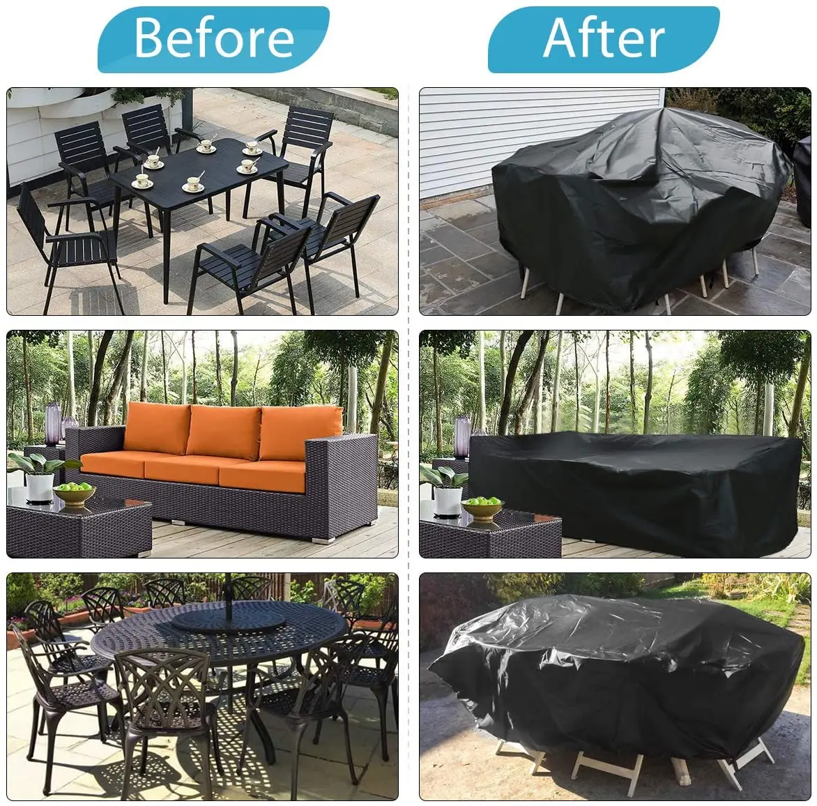
Premium Quality Patio Furniture Cover Waterproof Anti UV Outdoor/indoor Furniture protector Garden use 