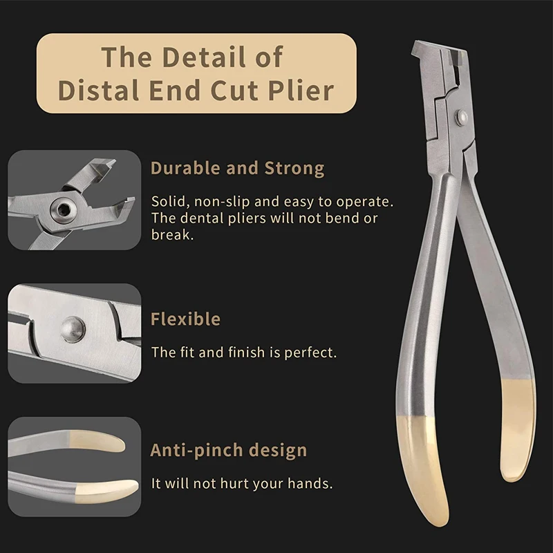 
End Cut Plier Hold & Cut Hard and Soft Wire Orthodontic Cutter Dental Surgical Instrument Tool 