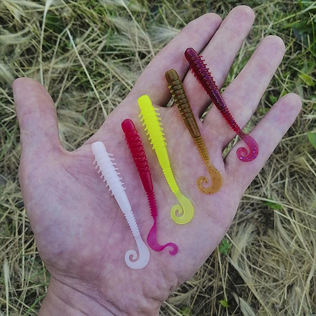 Shaman ProWorm, 75mm, Twister Worm, 6 pcs/pack, Color 018 Soft Plastic Baits Silicone Fishing Lures