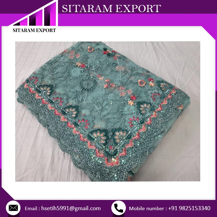Superior Soft Net Embroidery Work Saree With Heavy Design Buy Affordable Price