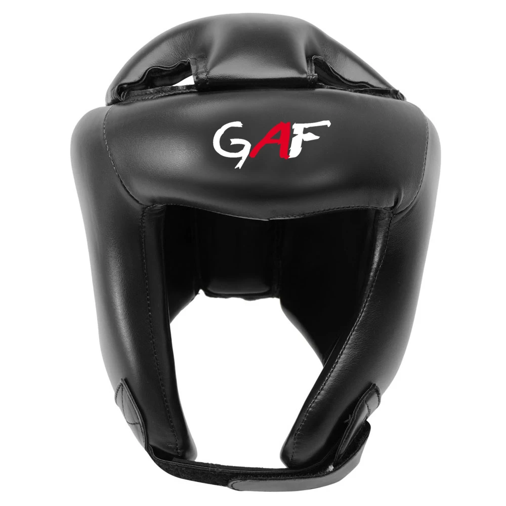 GAF Good Headgear Boxing Head guard Training Helmet Kick Boxing Protection Gear Bright Leather Red Boxing Helmet Factory Price