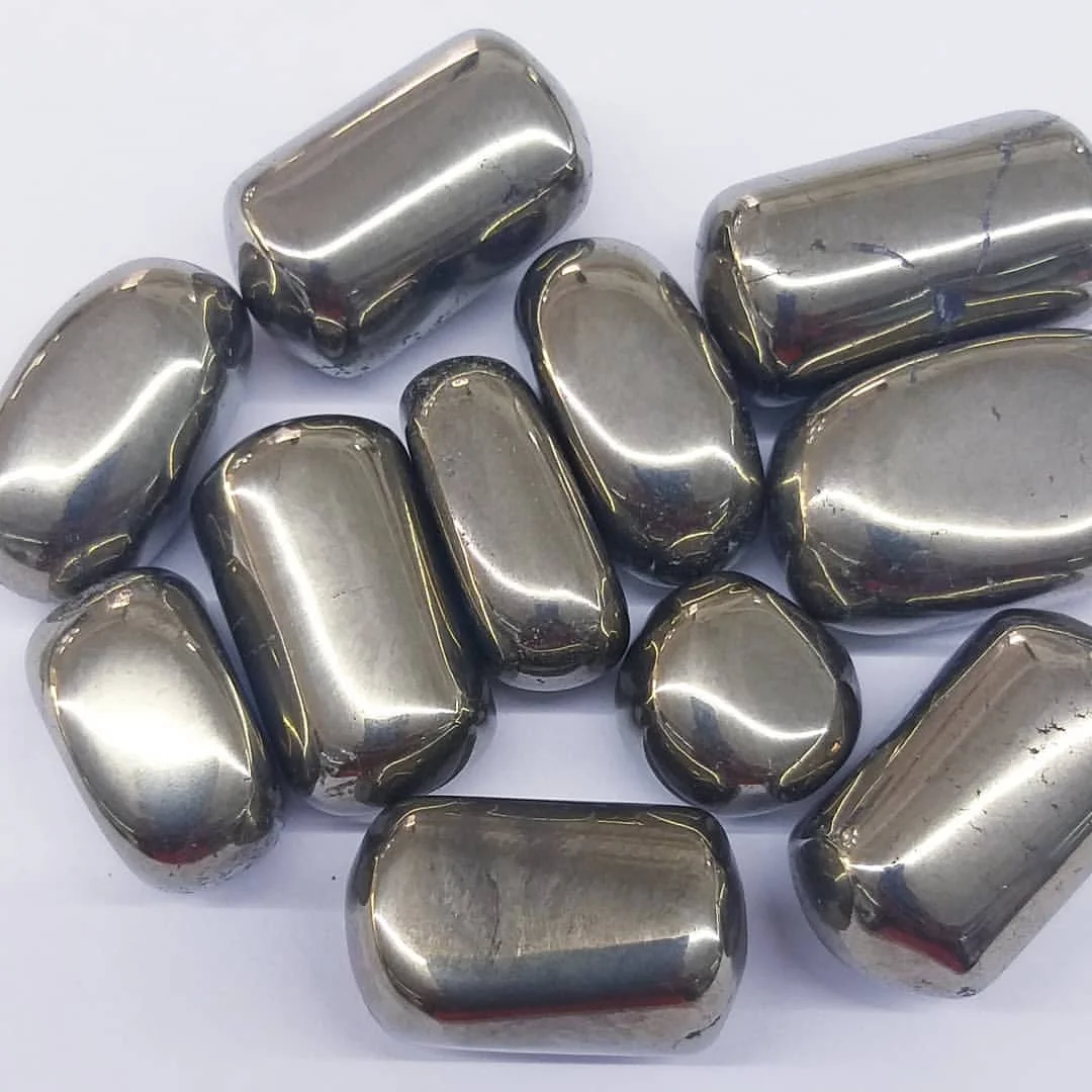 best selling crystal Wholesale natural pyrite tumbled stone for reiki healing mixed crystal tumbled stone for meditation