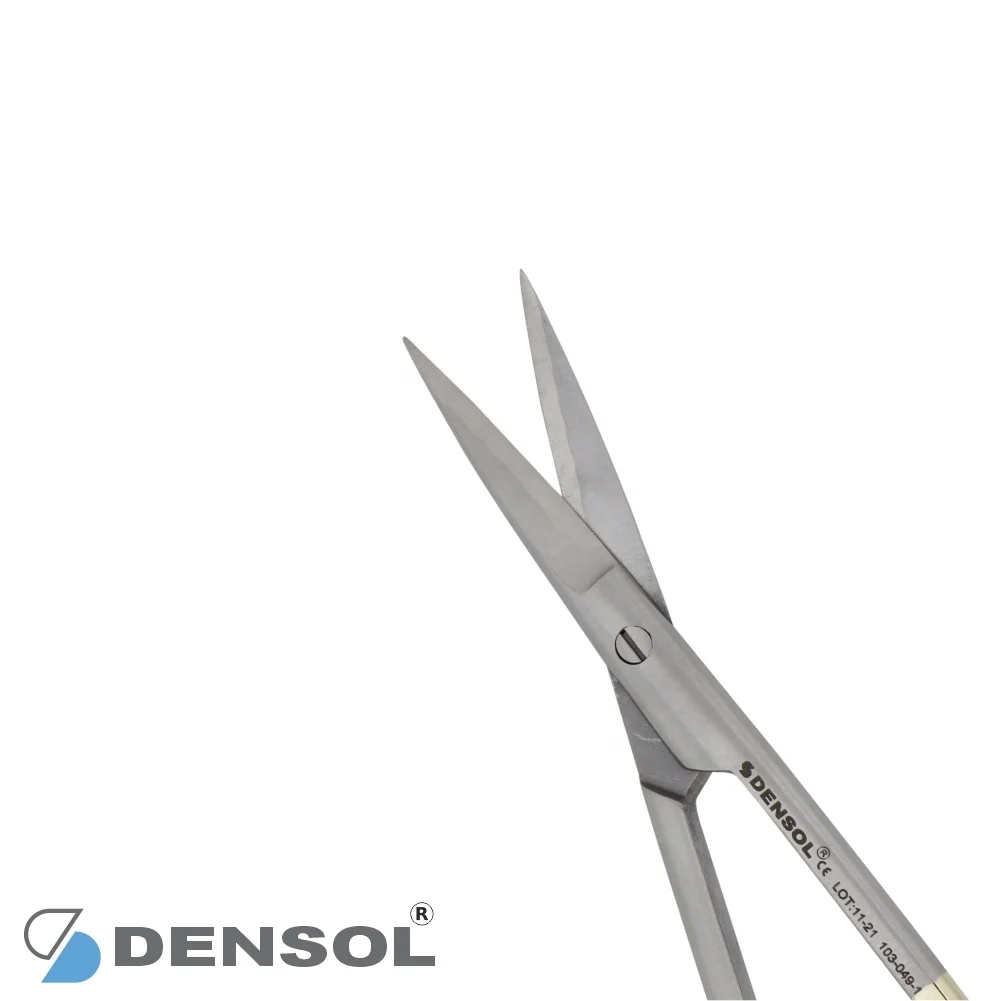 Tungsten Carbide Iris Scissors 11cm TC Straight Surgical Scissors Dental Instruments Sharp Blade With One Side Serrated