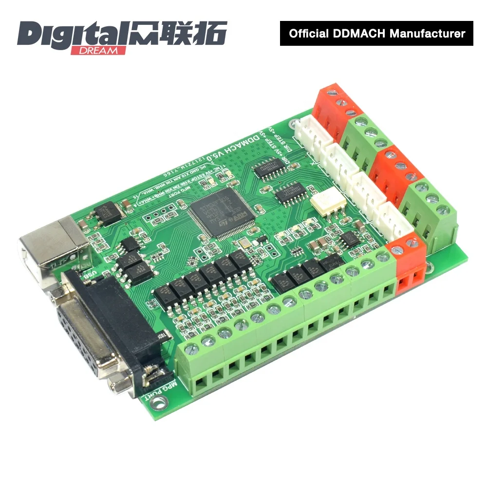 Digital Dream DDMACH V5.0 4 Axis 125Khz Mach 3 CNC Motion Controller with USB Communication For DIY Router/Milling