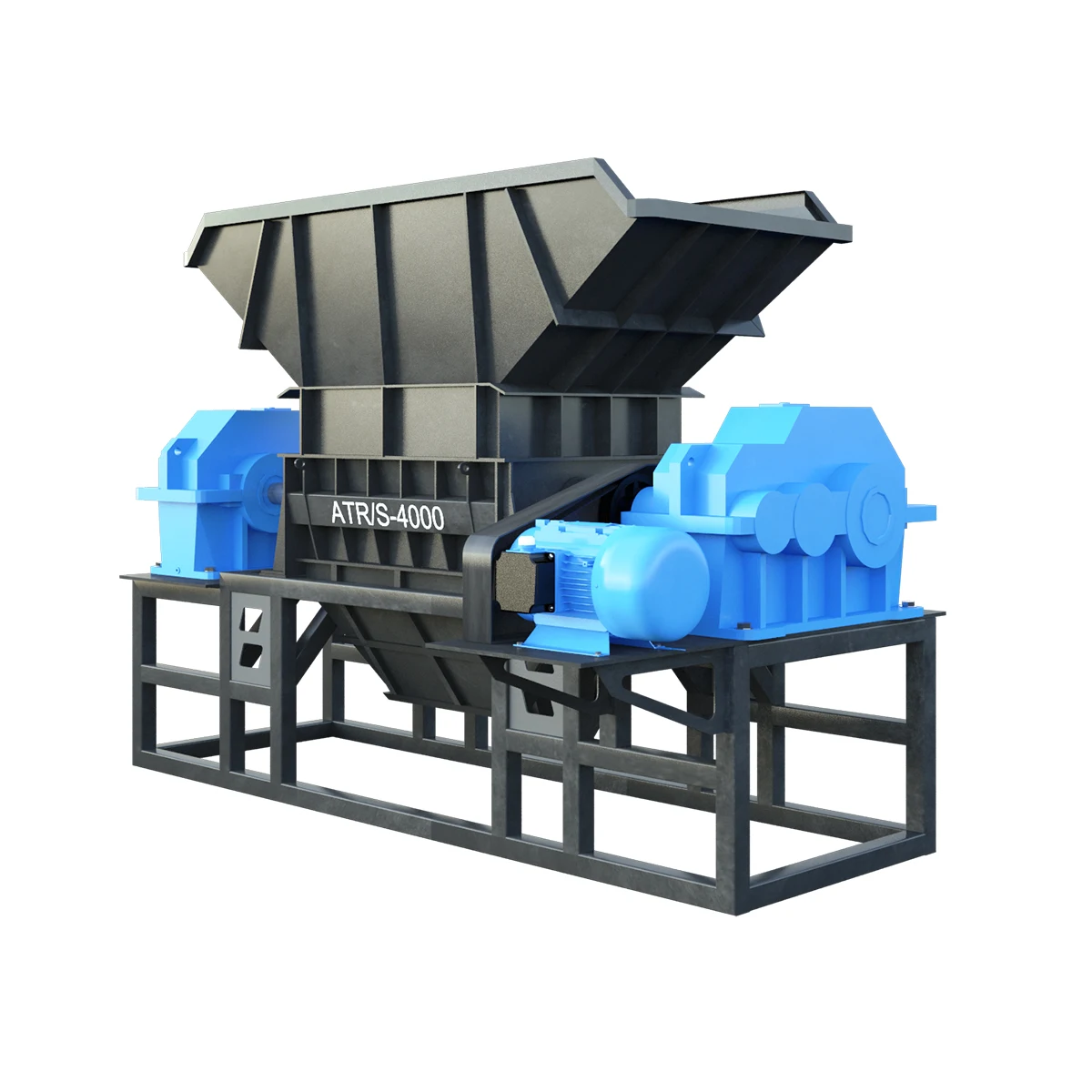 Two-shaft industrial Shredder ATR/S 4000 recycling for processing household waste construction debris & other solid waste