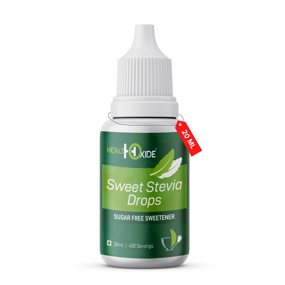 100% Safe Natural Sweet Taste Sugar Free Stevia Liquid Drops - 20 ml