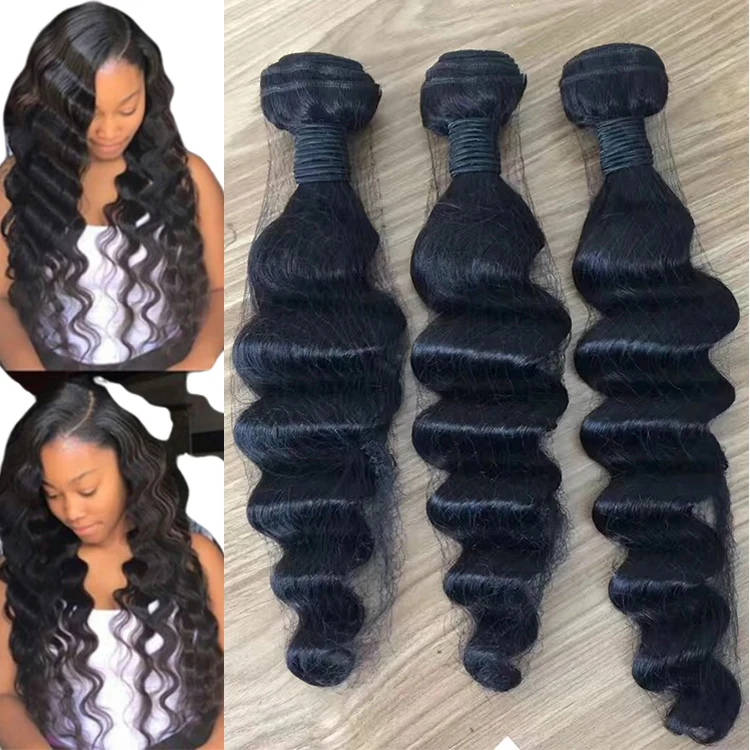 Xuchang Factory Human Hair Weave Bundles 100% Human Hair Extension Loose Deep Raw Virgin Cuticle Aligned Peruvian Hair