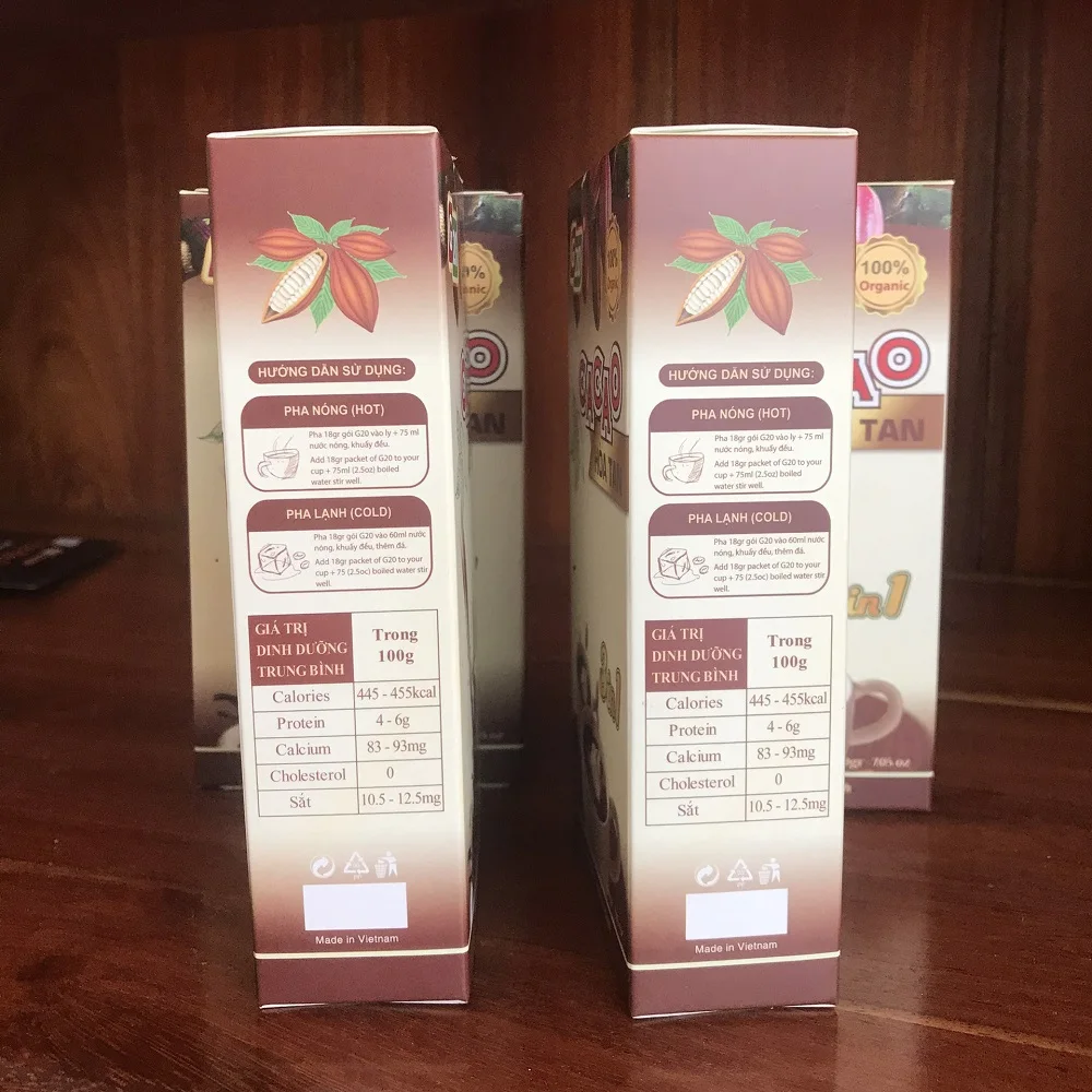 
Natural Nutritional Beverages Cocoa Powder 3 in 1 With Shelf Life 24 Months From Vietnam 