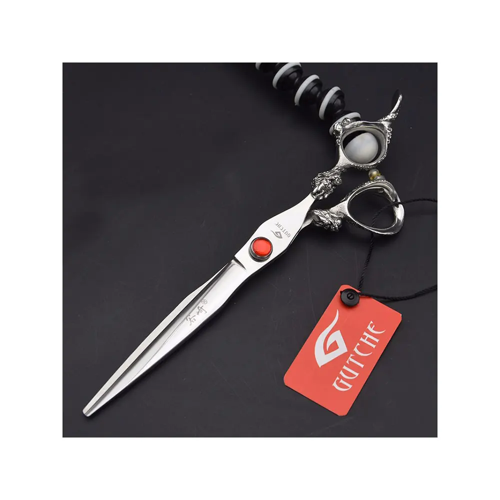 Black plastic handle barber scissors Professional Quality Barber Cheap price/  Barber Scissors for Man Woman Adults