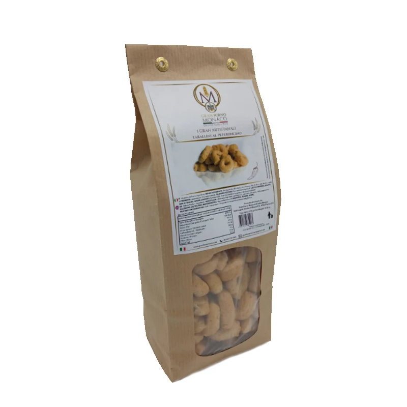 Высшее качество | Таралли Аль пеперончино, кустарная Калабрия 300 г, Классическая картонная бумага, двойная пластиковая упаковка | Для экспорта