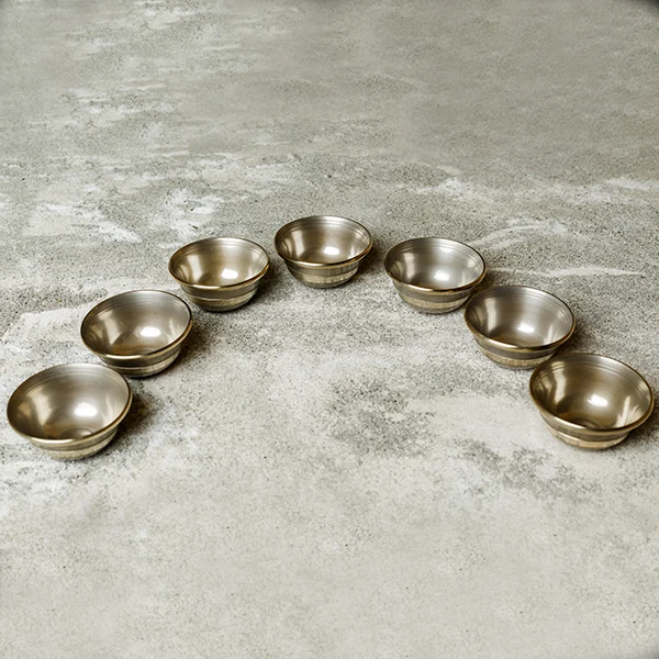 WATER OFFERING BOWL Tibetan Buddhist style  bronze  buddhist offering  bowl