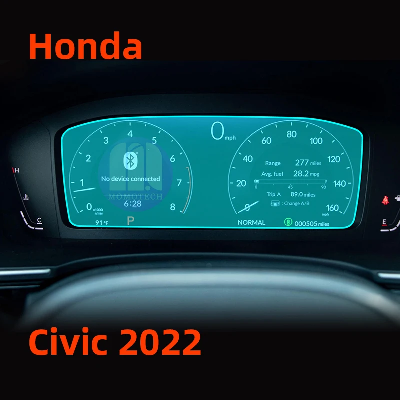 for Honda Civic Coupe Hatchback 2022 Navigation Tempered Glass Auto Car Vehicle Dashboard Display Screen Protector Sticker Film
