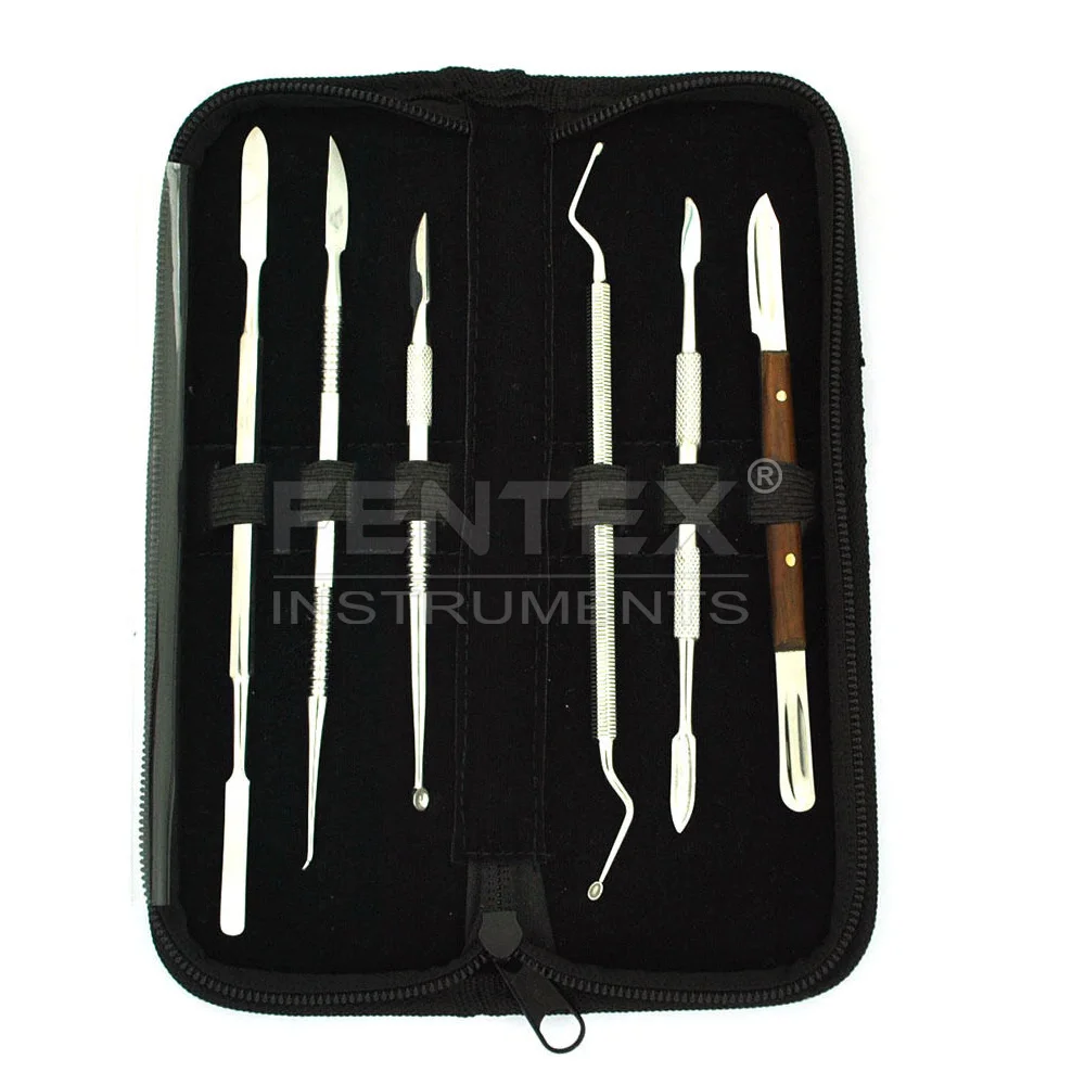Dental Laboratory Tools Mixing Instruments Spatula Carver Wax Modelling Kit, dental instruments